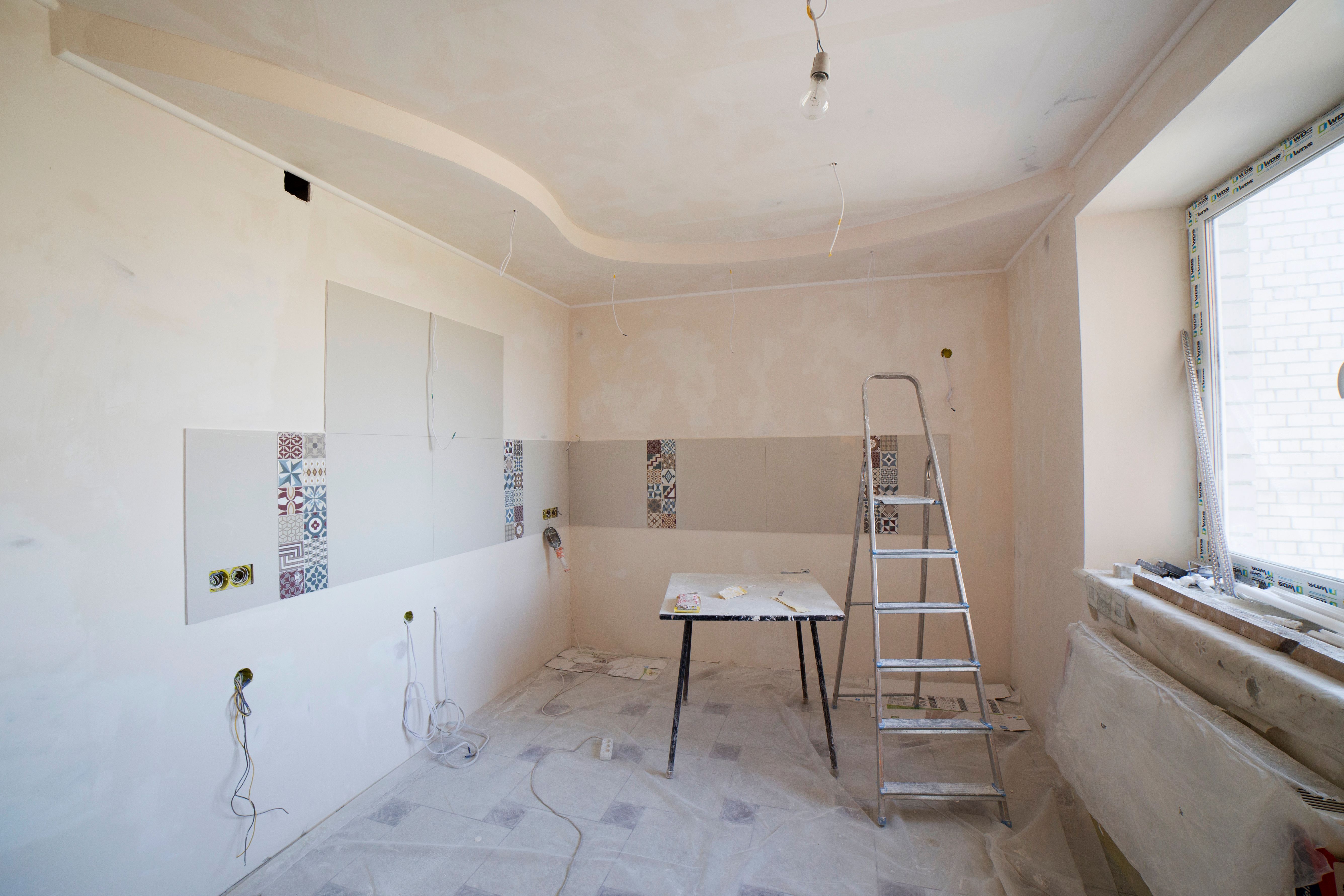 Existing building interior during renovation planning